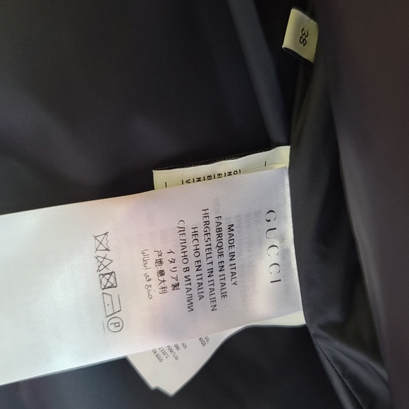 GUCCI Nylon Multicolor with Floral Stripe Puffer Jacket W/ Logo Patch - Picture 14 of 16